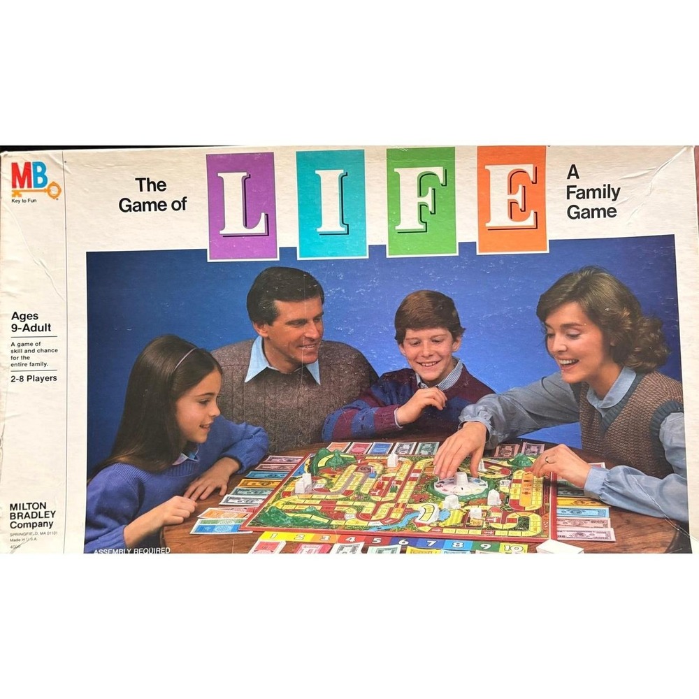 1982 Milton Bradley Game of Life #4000 Vintage Board Game Incomplete Pegs